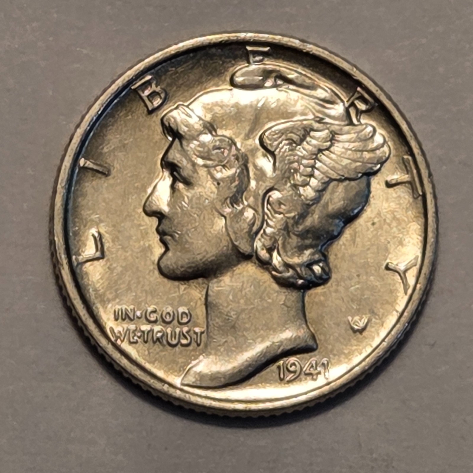 #3 1941 P "business uncirculated++ to MS??" Nicer Low Mintage Mercury Dime