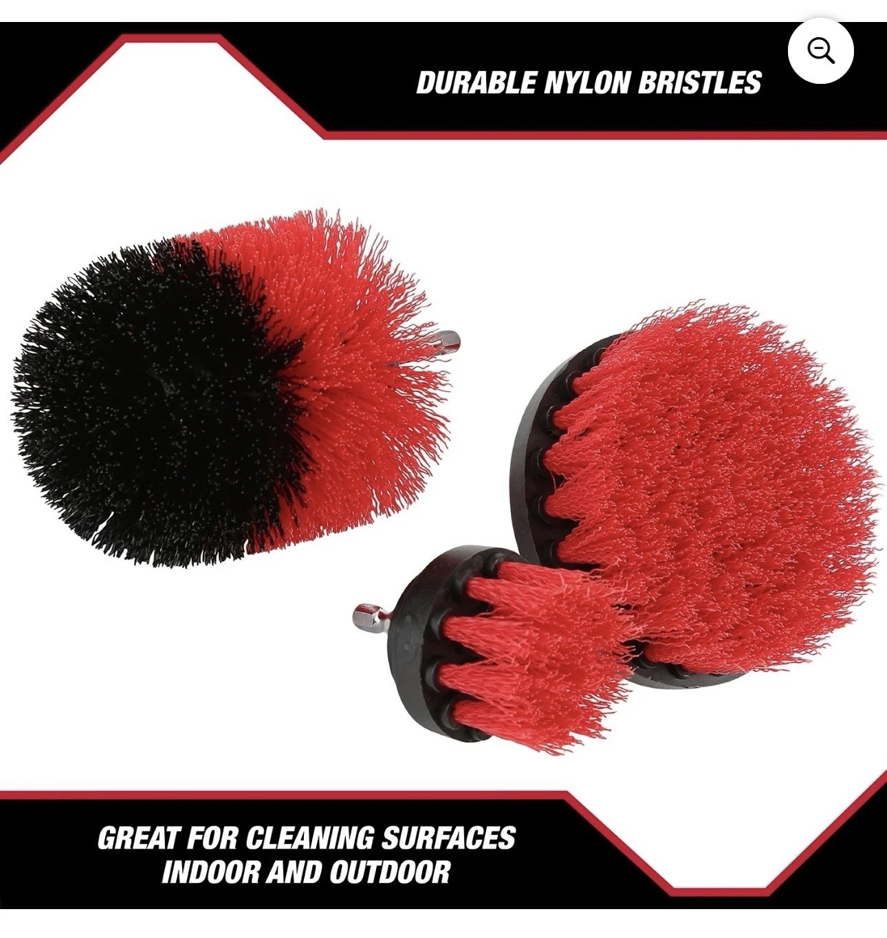 Hyper Tough 4 Piece Scrub Brush Cleaning Set For Your Drill