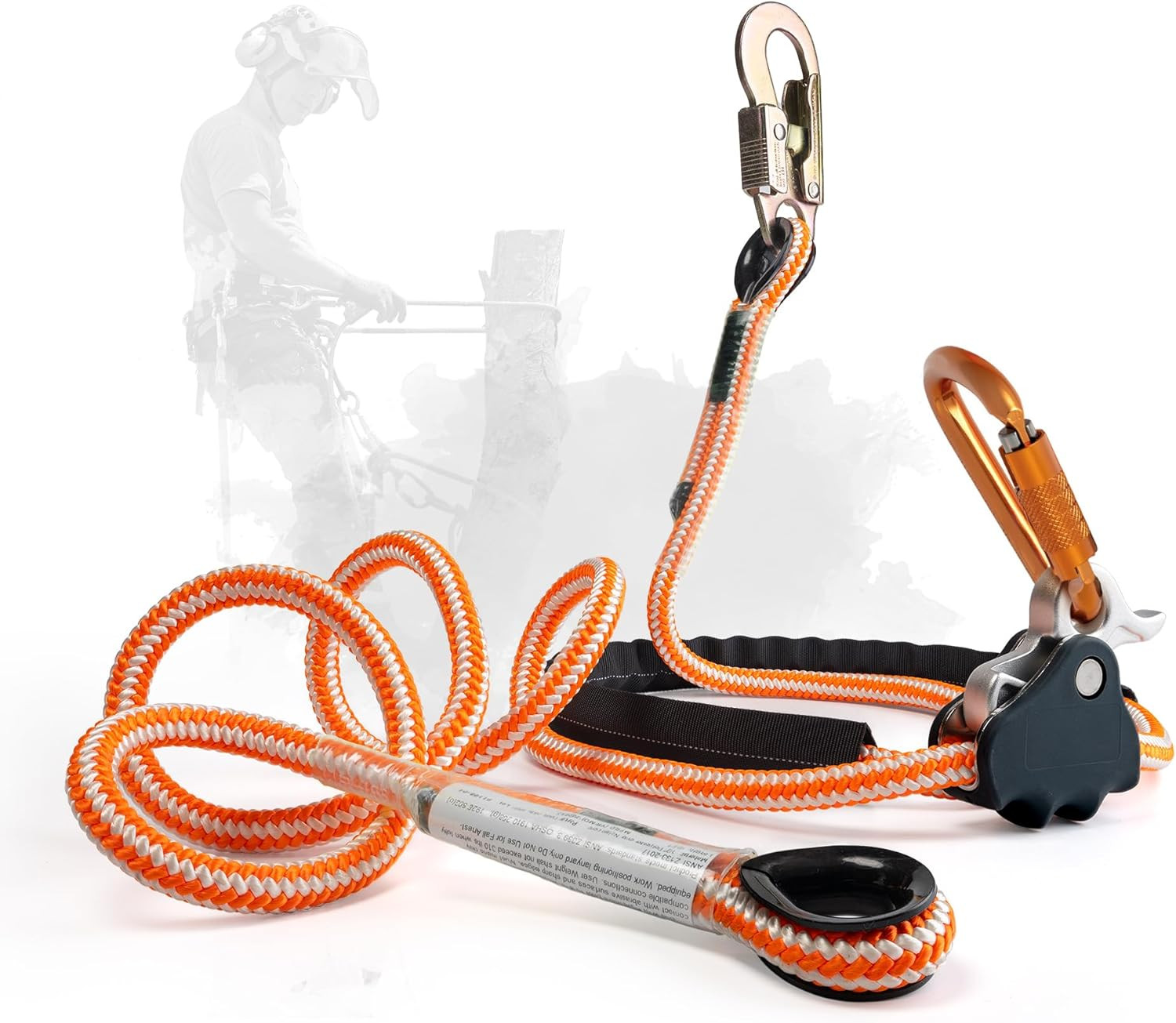 Proclimb Arborist Lanyard by  – 1/2 in X 10 Ft Polyester, Steel Snap Hook, Adjus