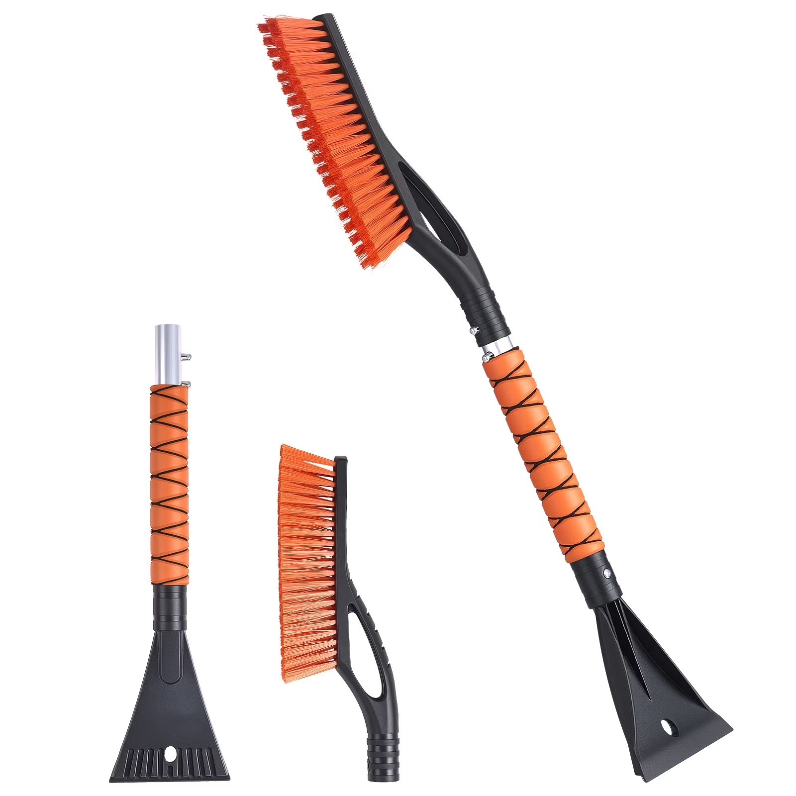 27" Snow Brush & Ice Scraper - Detachable - Car Windshield Snow Brush