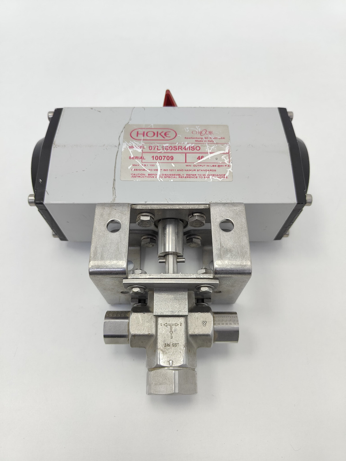 HOKE / Pneumatic Actuator Valve / 07L180SR4/ISO, HC#270