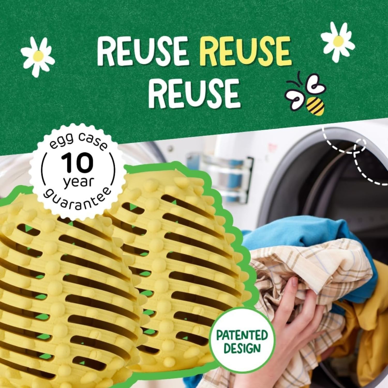 Ecoegg Dryer Egg | Reduces Drying Time | Tumble Dryer Balls replacement | Sof...