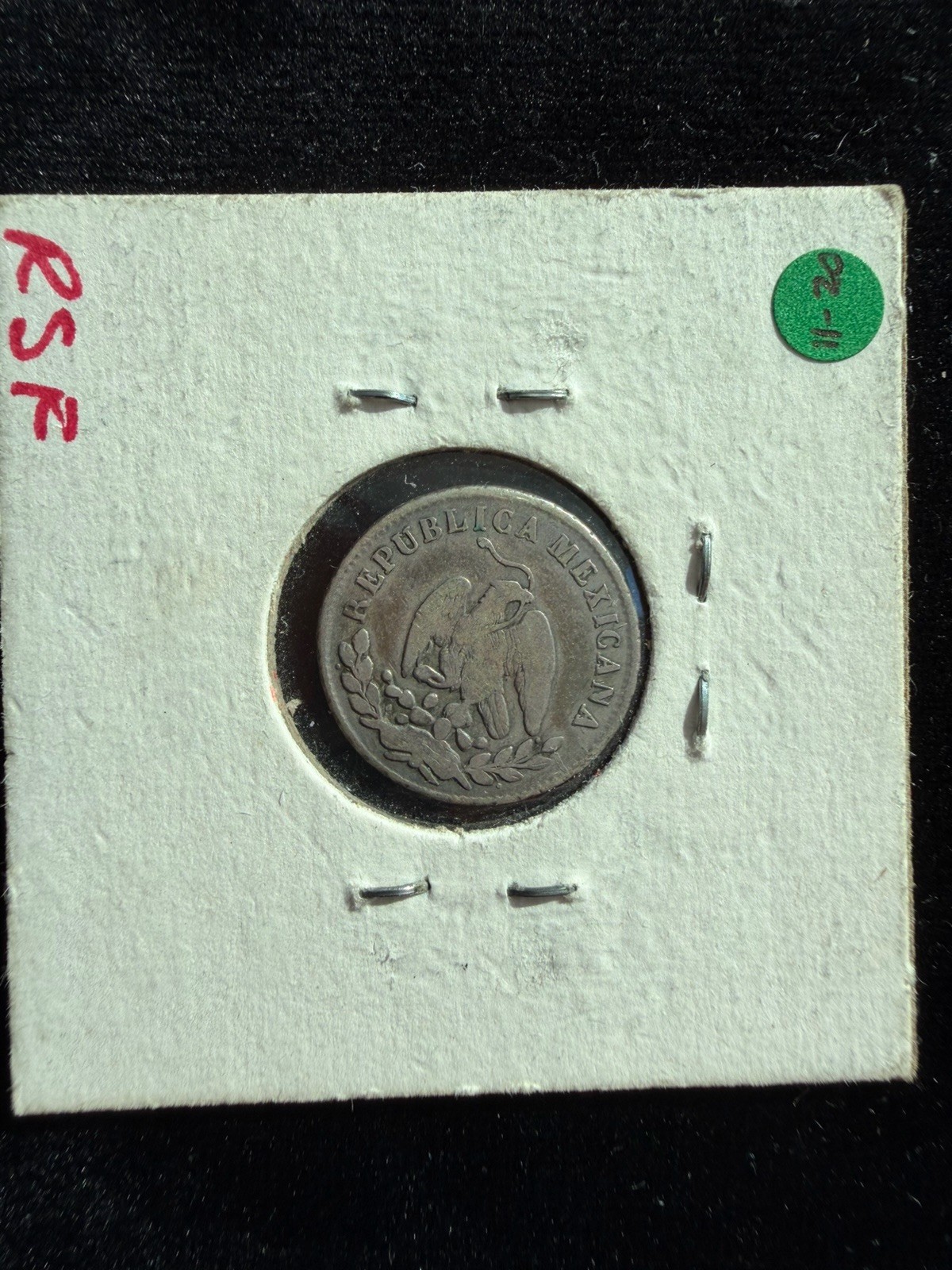 Circulated 1868 Mexico Mo Silver 10 Centavos