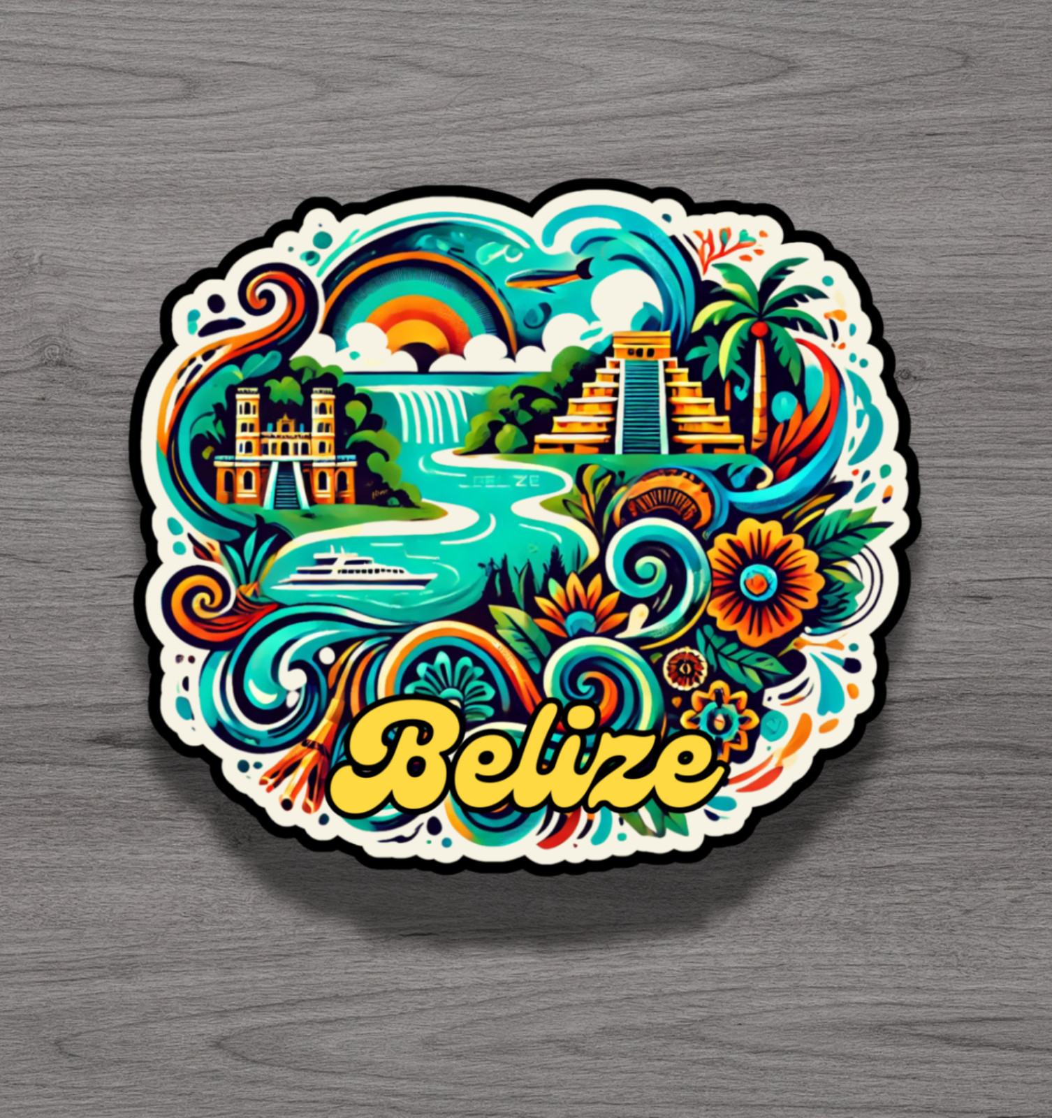 Belize Fridge Magnet or Laptop Sticker