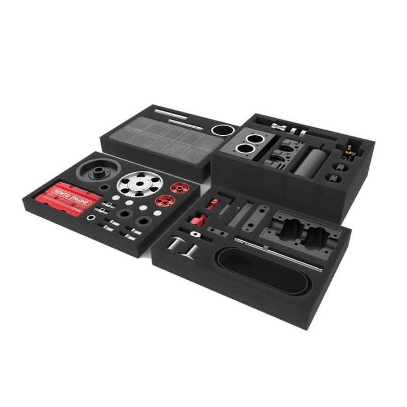 L200AC 4-Stroke 7cc 2-Cylinder Nitro Engine Kit & Ignition Module Assemble Model