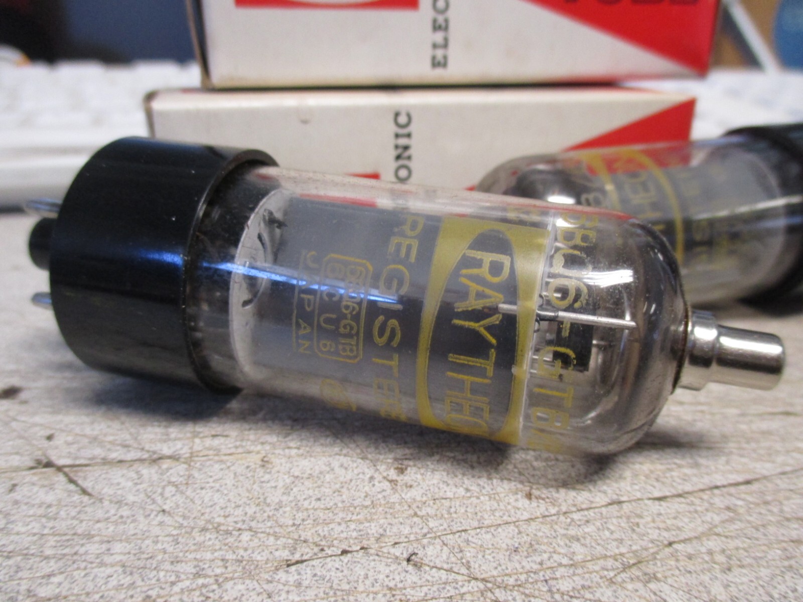 NOS Vintage Sylvania Made in USA Electronic Tubes 6BQ6GTB 6CU6 QTY2