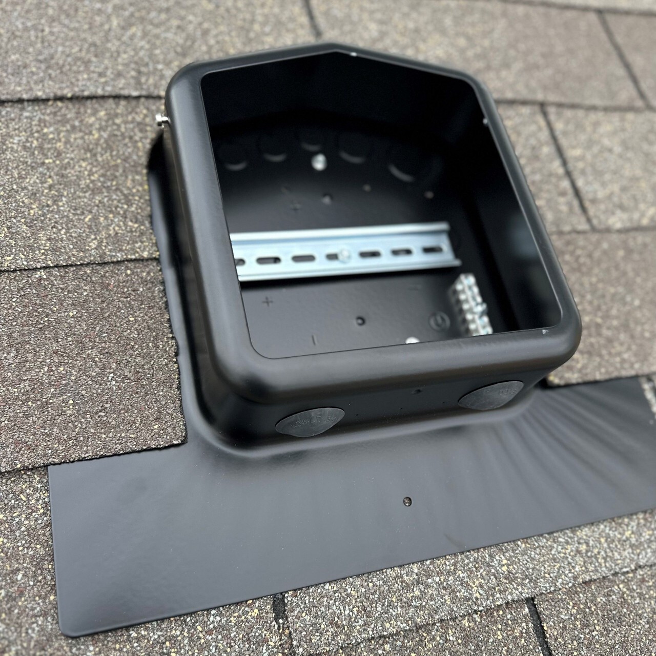 SolaDeck 0999-5B Flashed PV Junction Box 1000V for Composition/Cedar Roofs