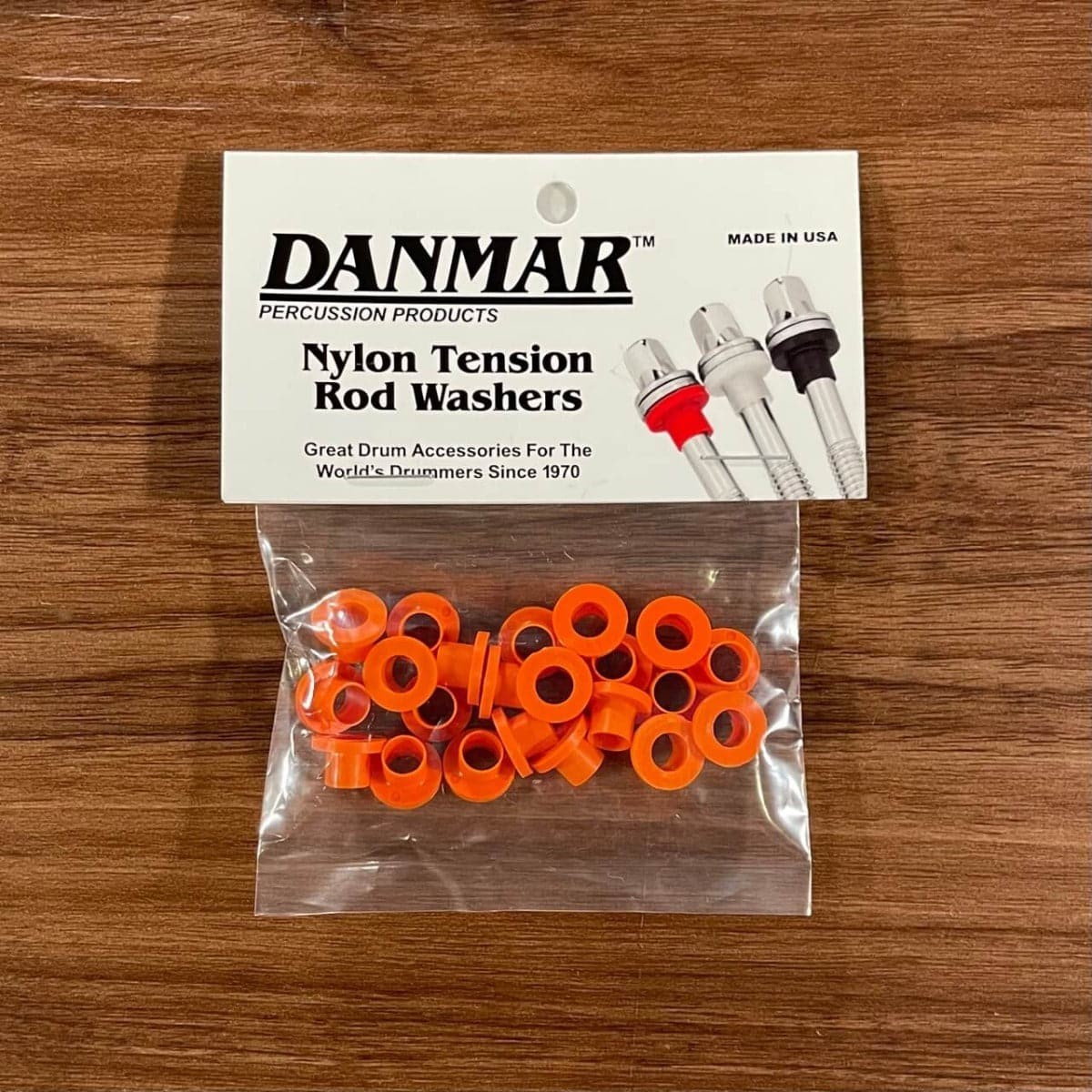 Danmar 20 Pack Nylon Tension Rod Washers Orange