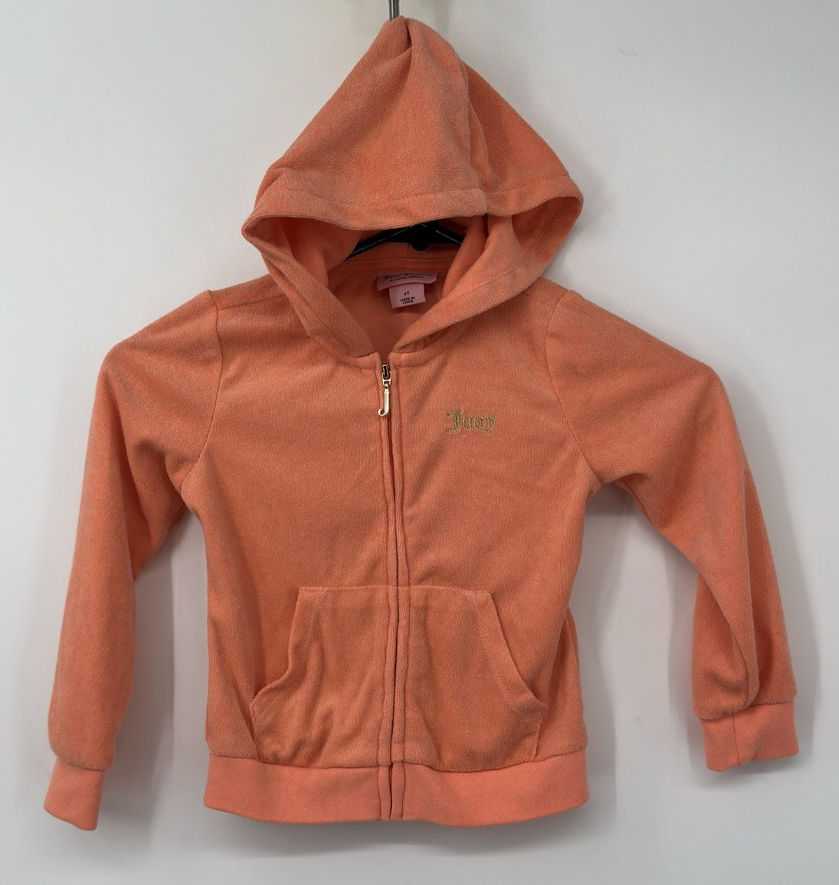 Todfler Juicy Couture Velour Jacket Barbie Pink 4T orange velour  hoodie