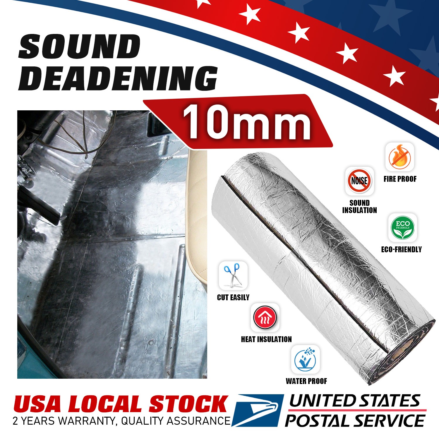 10mm thick Fireproof Sound Deadener Heat Insulation Mat For Incinerator pipeline