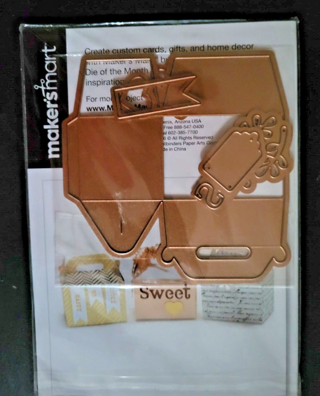 MAKERS MART Spellbinders Sweet Treat Box DOM-005 Cur Emboss Deboss