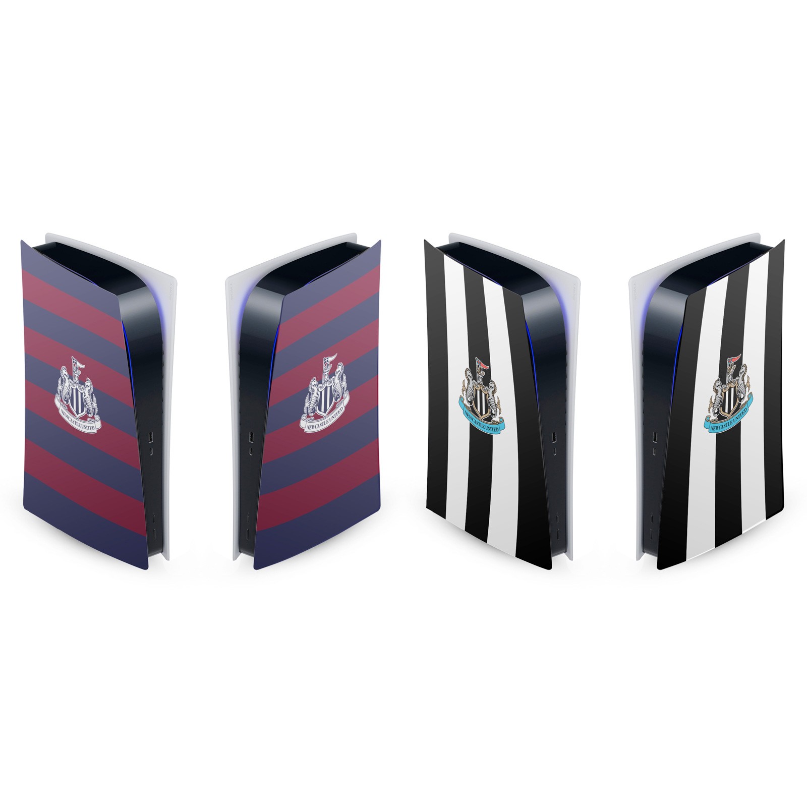 NEWCASTLE UNITED FC 2024/25 CREST KIT VINYL SKIN FOR PS5 DIGITAL EDITION CONSOLE