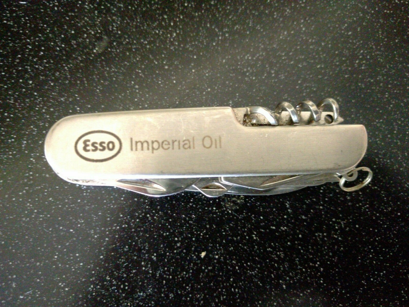 RARE Vintage ESSO IMPERIAL OIL  SWISS ARMY POCKET KNIFE STAINLESS PROMOTIONAL