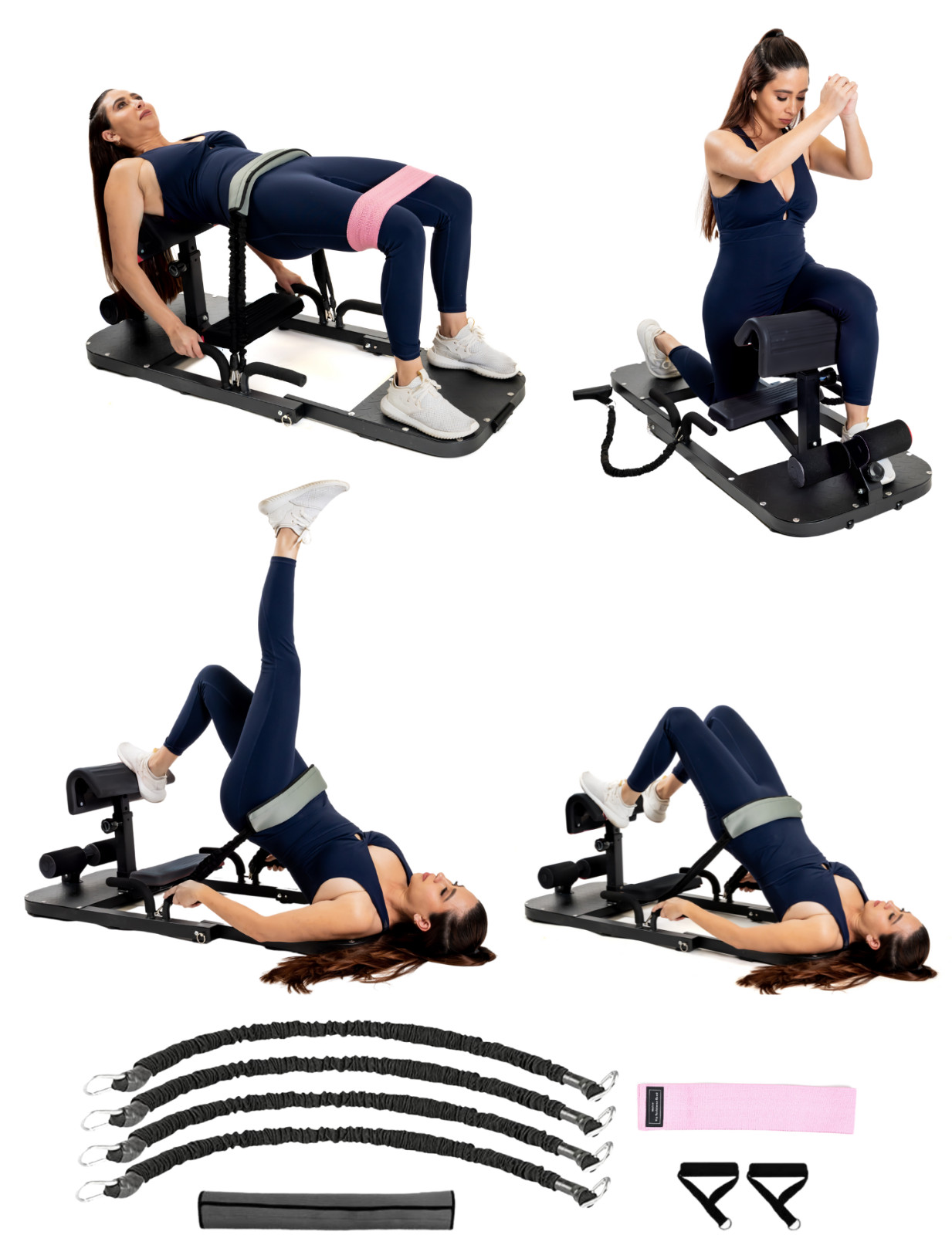 Hip Thrust Machine - Home Workout Equipment, 45-180 LBS Black New
