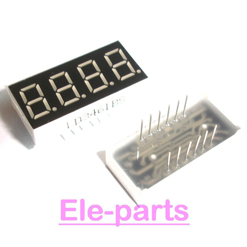10 Pcs 4 Digit 0.4 Inch Red 7 Segment Led Display Common Anode Digital Tube