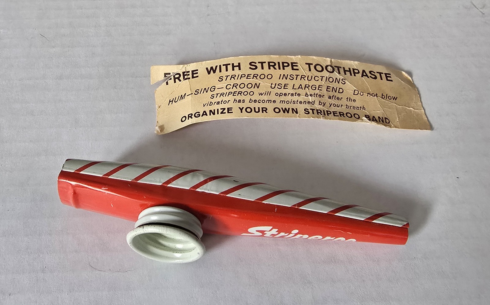 Vintage Striperoo Toothpaste Promo Toy Unused.