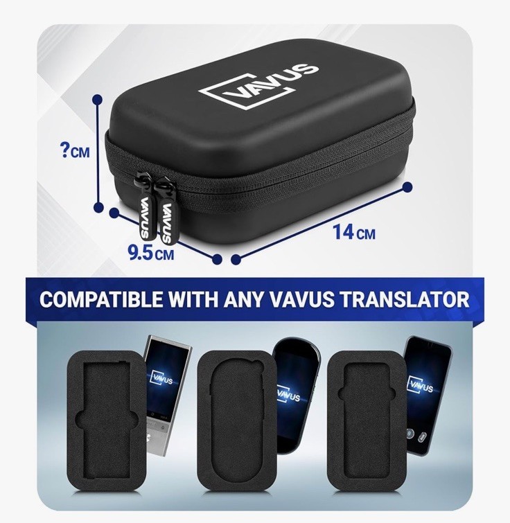 Travel Case Pack for Translators, Hard Shell Case, Accessory Pouch