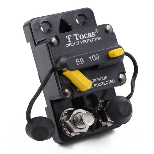 E9 3/8" M10 Studs 100 Amp Car Circuit Breaker with Manual 100A 3/8" Studs Mount