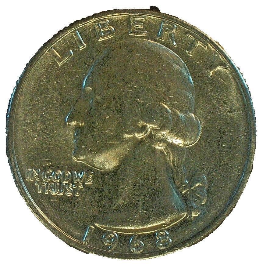 WORLD COIN SALE--1968 UNITED STATES WASHINGTON BUSINESS QUARTER KM#164a