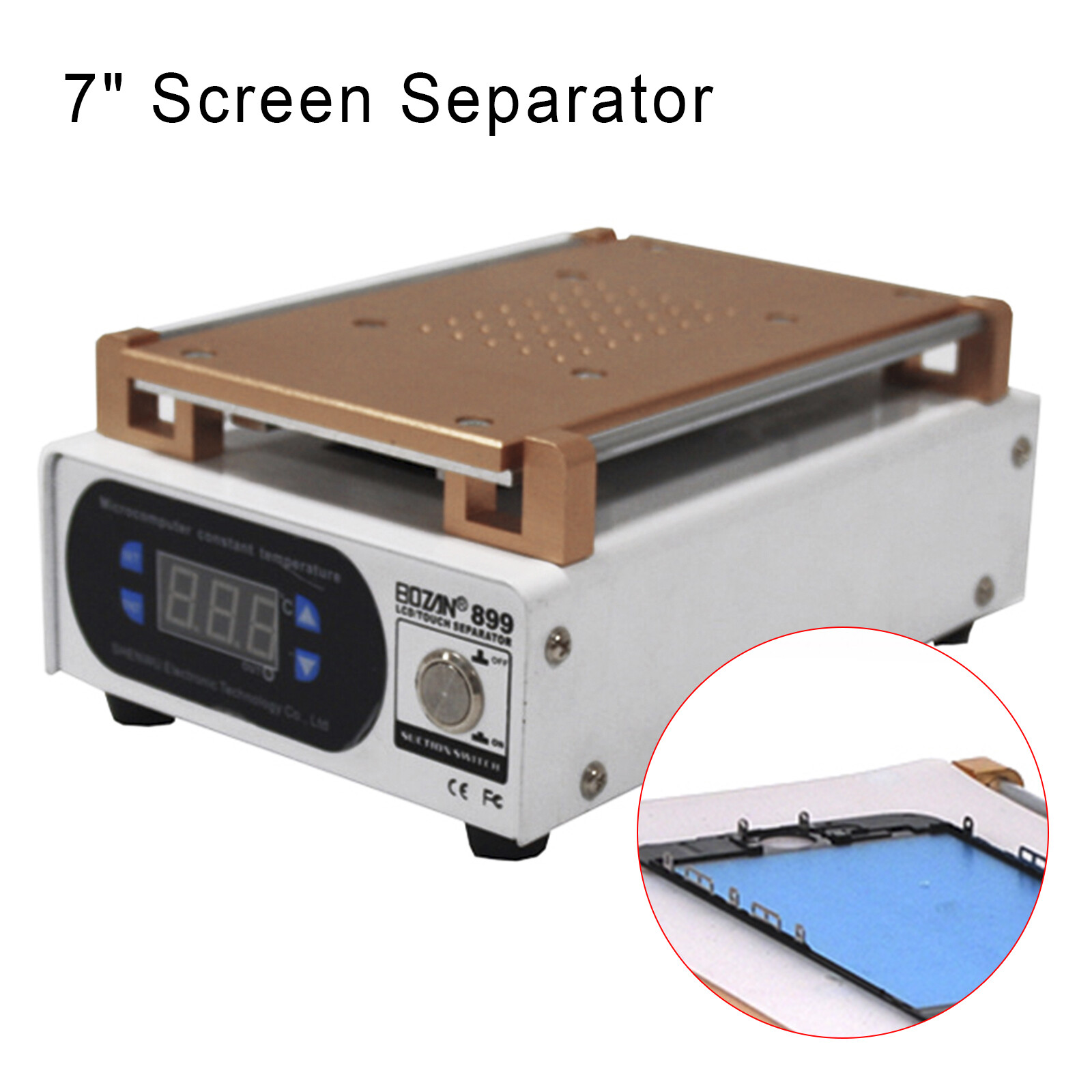 LCD Screen Separator Machine Phone Heating Plate Glass Removal Repair Device New