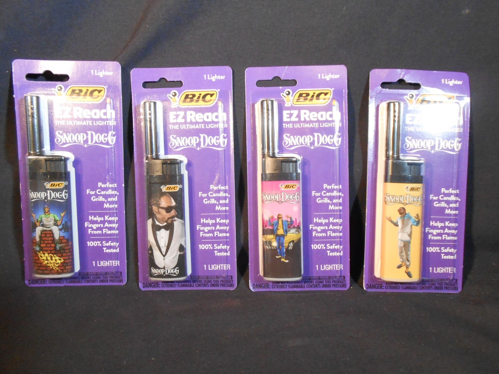 New Lot Of 4 BIC EZ Reach Ultimate SNOOP DOGG Doggystyle Lighter Limited Ed