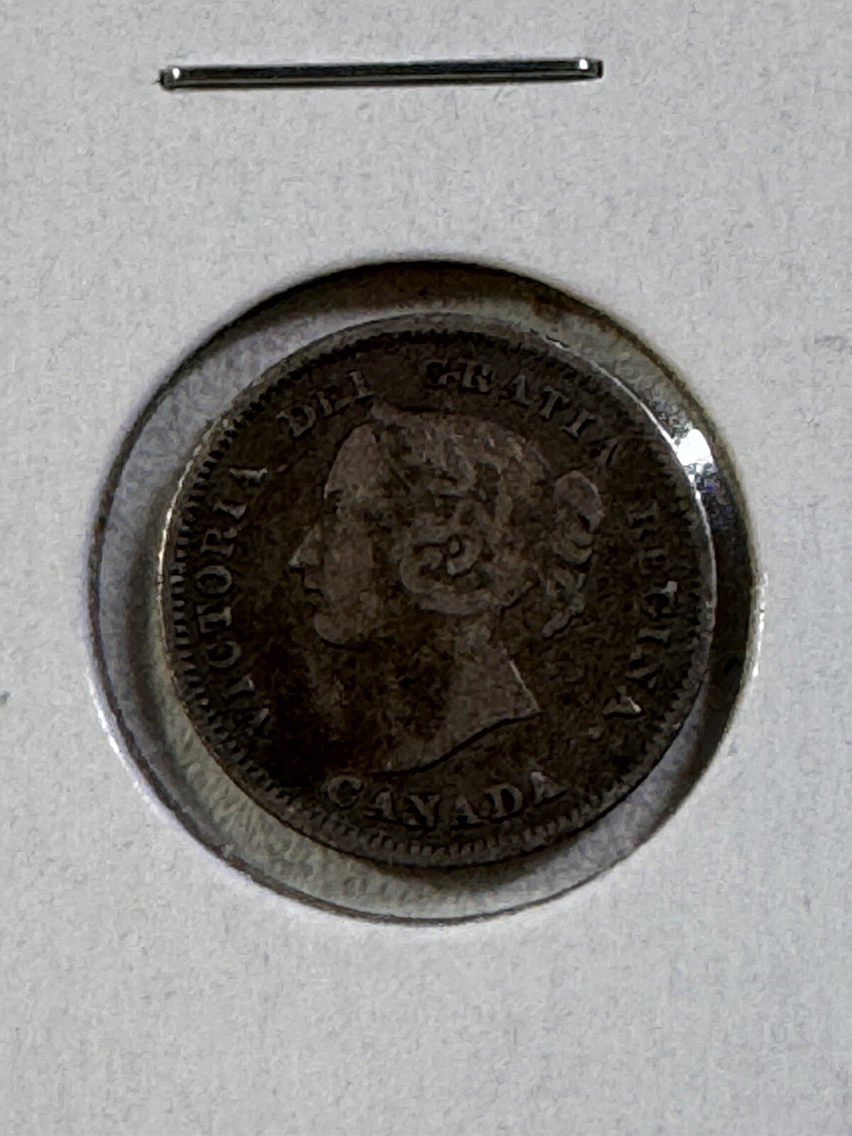 1882-H Canada 5 Cents Small Silver Coin