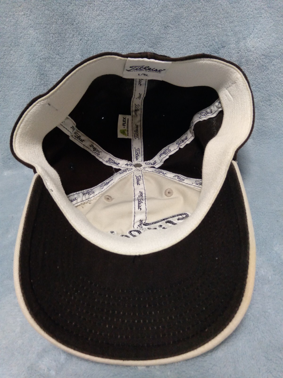 Titleist Golf Baseball Hat Cap Brown Tan A-FLEX Fitted Size Large X-Large