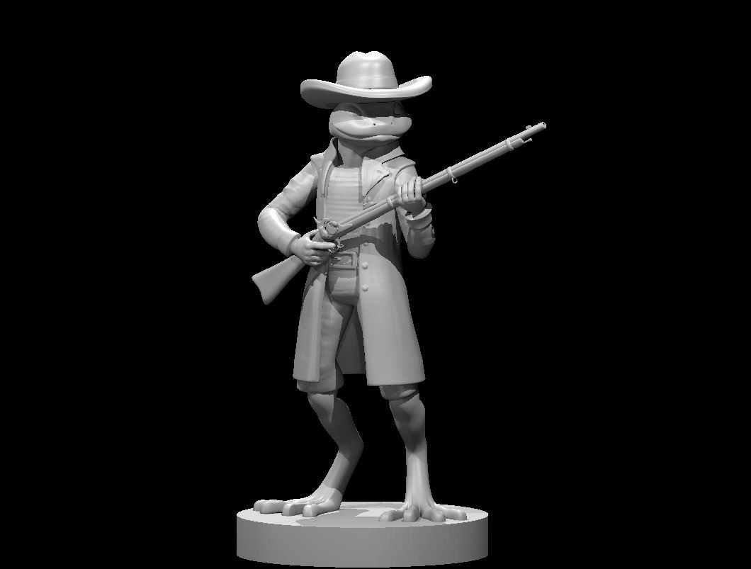 Grippli Gunslinger Musket Adventurer NPC 28mm Scale DND D&D Tabletop Mini