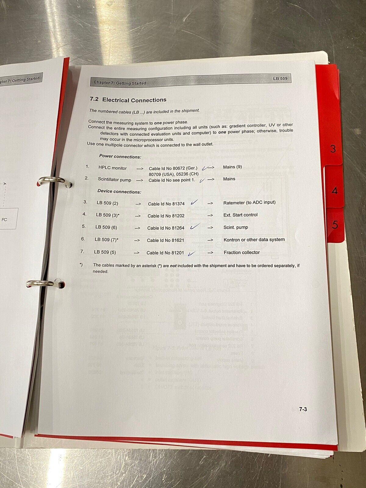 EG&G Berthold RadioFlow Detector LB 509- Users Guide / Instruction Book / Manual