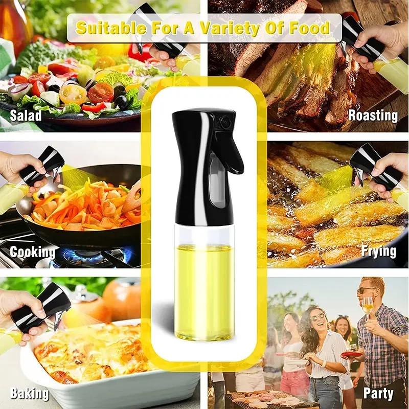 200/300/500ml Oil Spray Plastic Household Kitchen Oil Spray Bottle Or Oil Brush