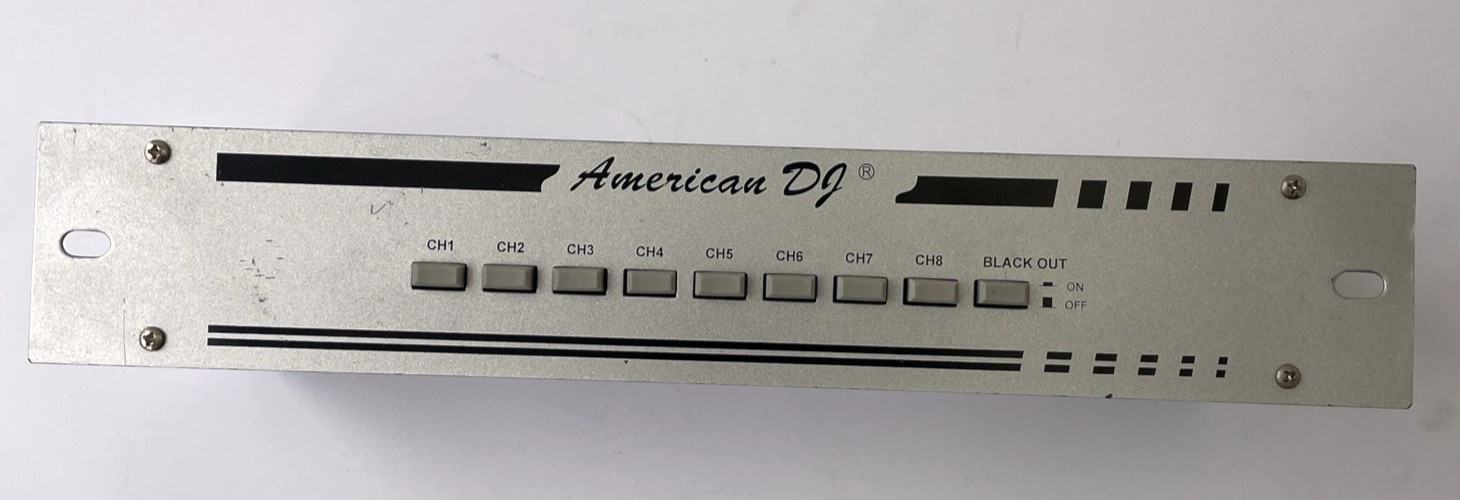 American DJ 8 Channel w Blackout DMX Switcher 3 Pin XLR Male Connection Out