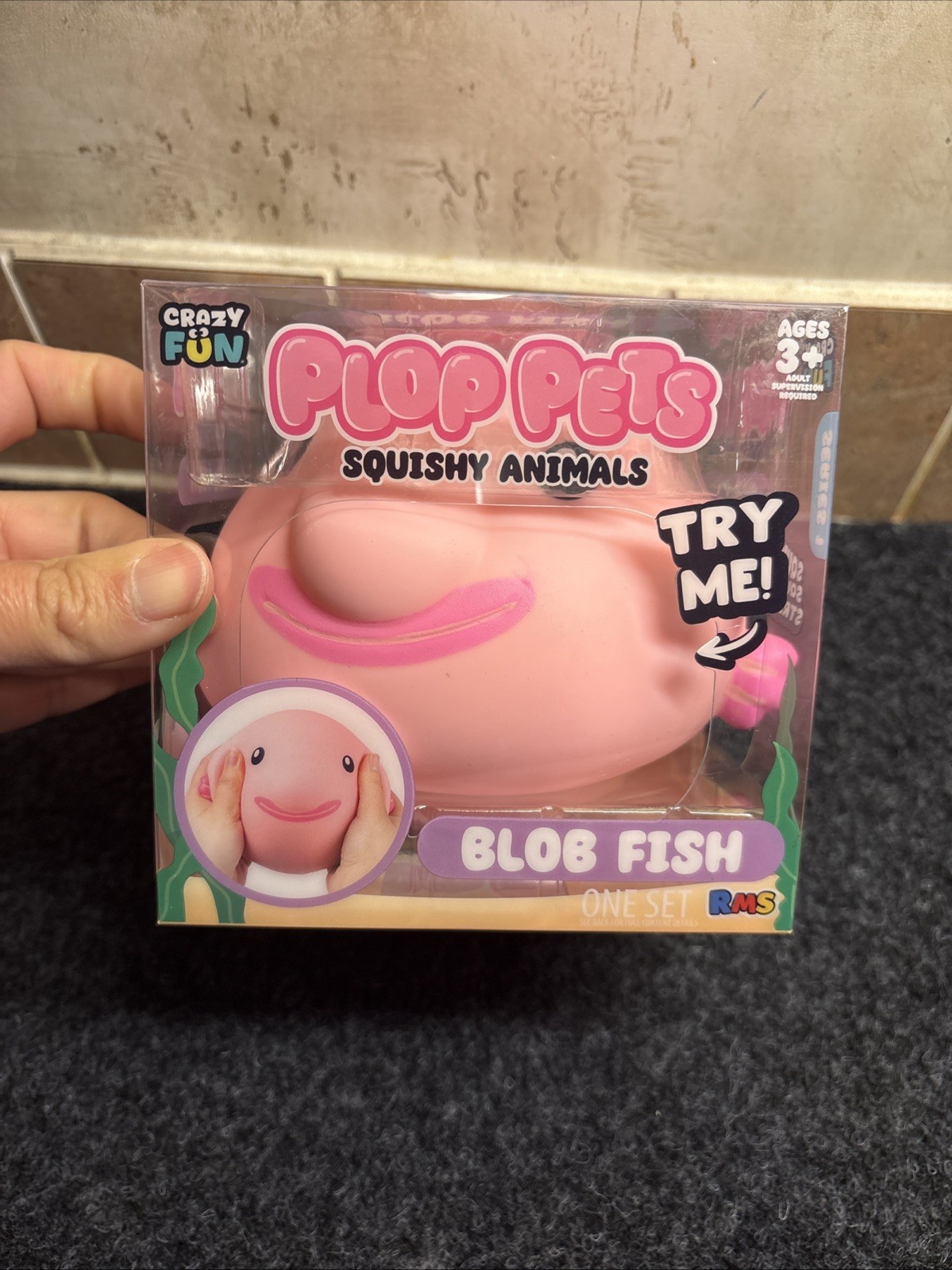 New!! Viral Plop Pets Blob Fish RMS Squishy Stretchy Stress Relief Toy Sold Out!