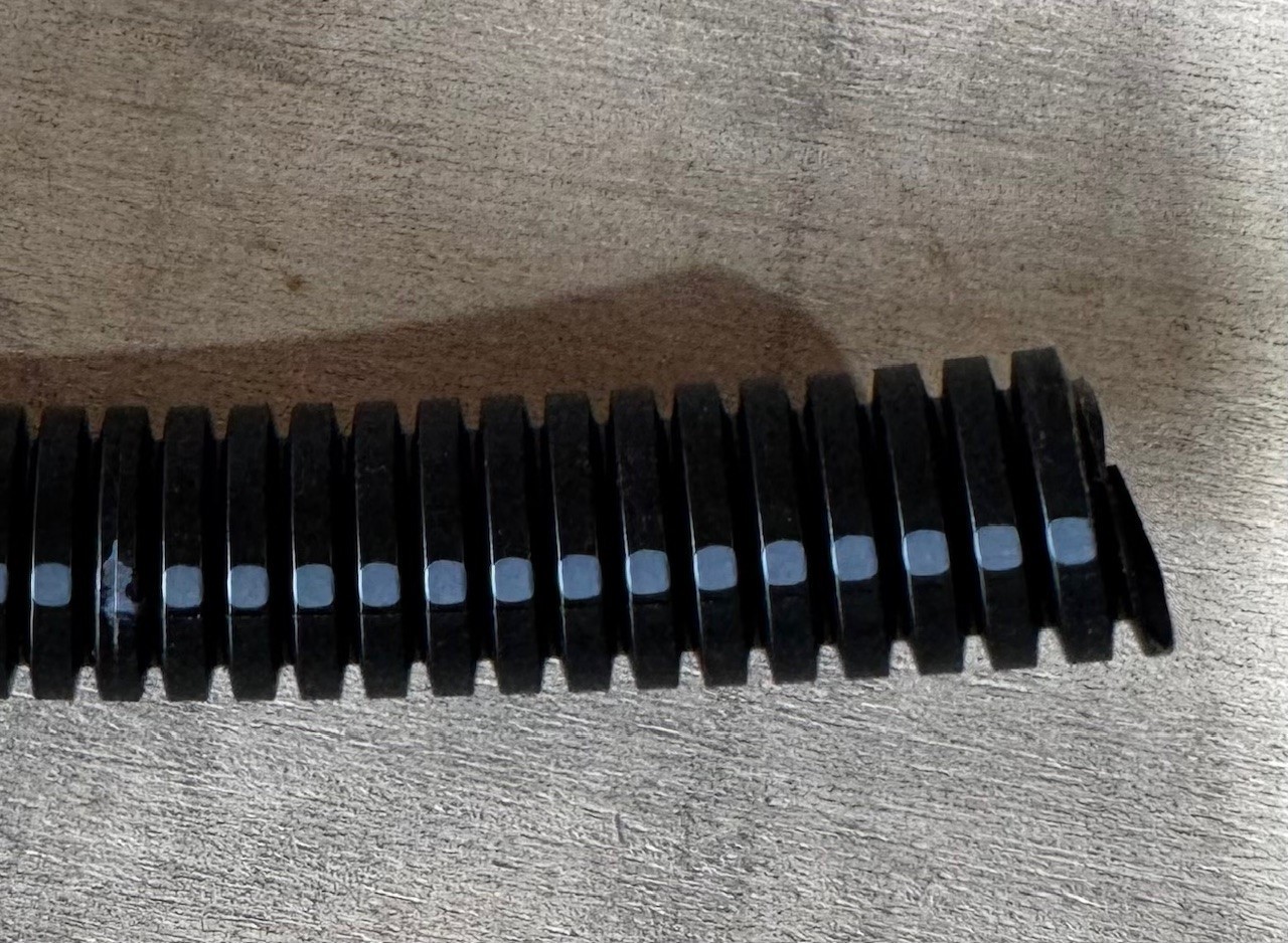 3/8" Nylon Slit Black W/Grey Stripe Wire Flexible Electrical Corrugated Conduit