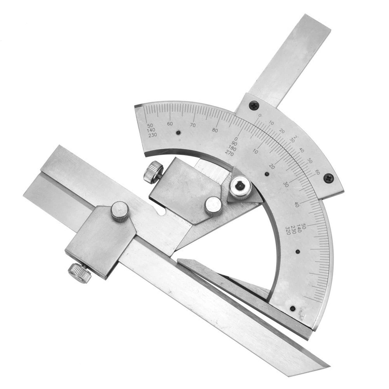 Universal Bevel Protractor, 0-320 Degree Precision Angle Measuring Tool,...