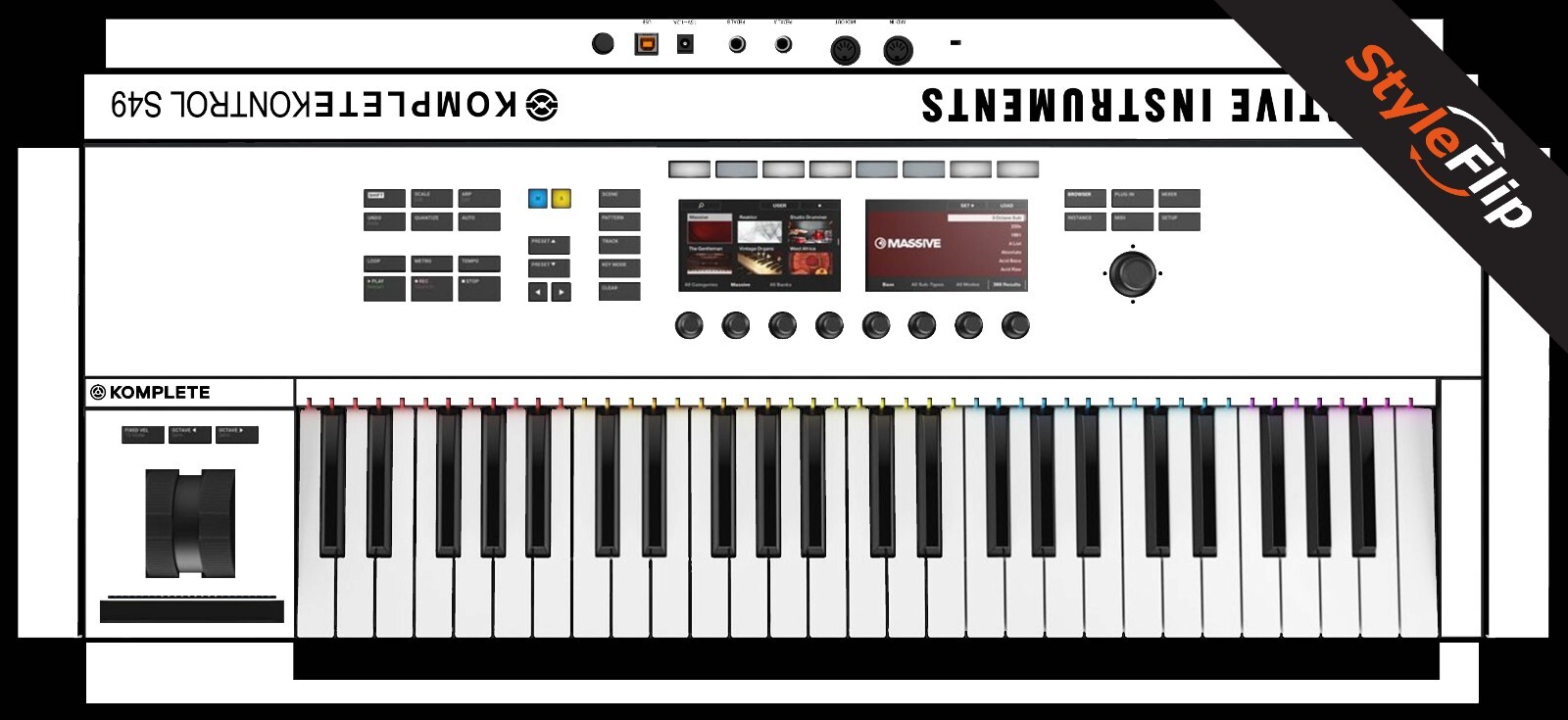 Native Instruments KK S49 MK2 | Color White | Protective Decal | StyleFlip Skins