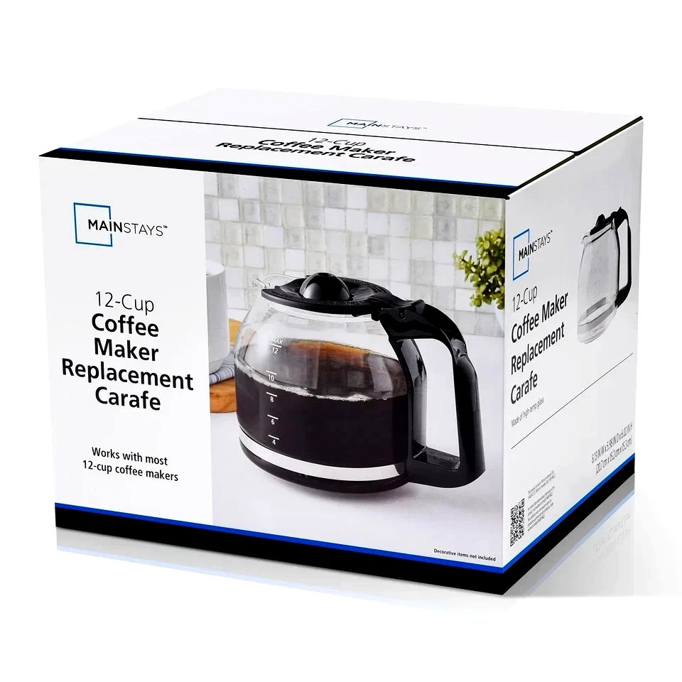 12-Cup Replacement Coffee Carafe works for Mr. Coffee maker Pot PLD12-1 BVMC-SJ