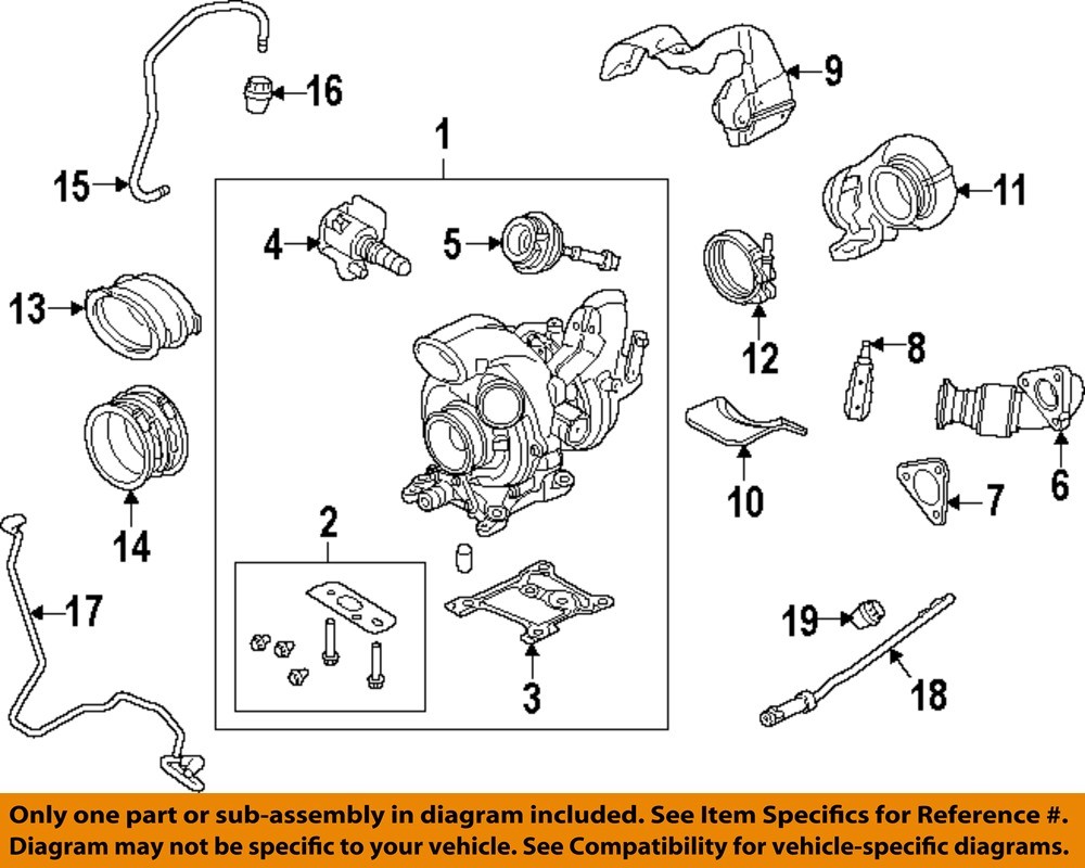 FORD OEM 11-14 F-250 Super Duty Turbocharger Components-Oil Tube BC3Z6B689A