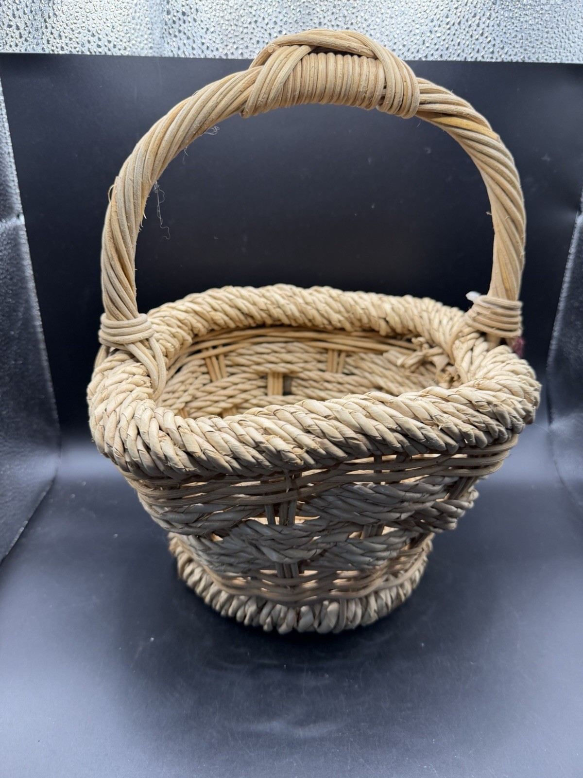 Vintage Bath Body Works Fall Year 2000 Wicker Basket Metal Leaf Y2K