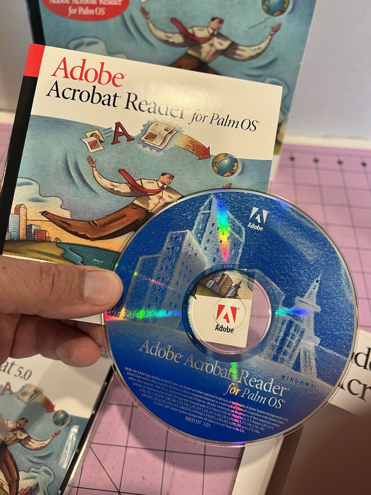 Adobe Acrobat 5.0 + Reader for PalmOS BIG BOX Windows XP 2000 RARE Complete