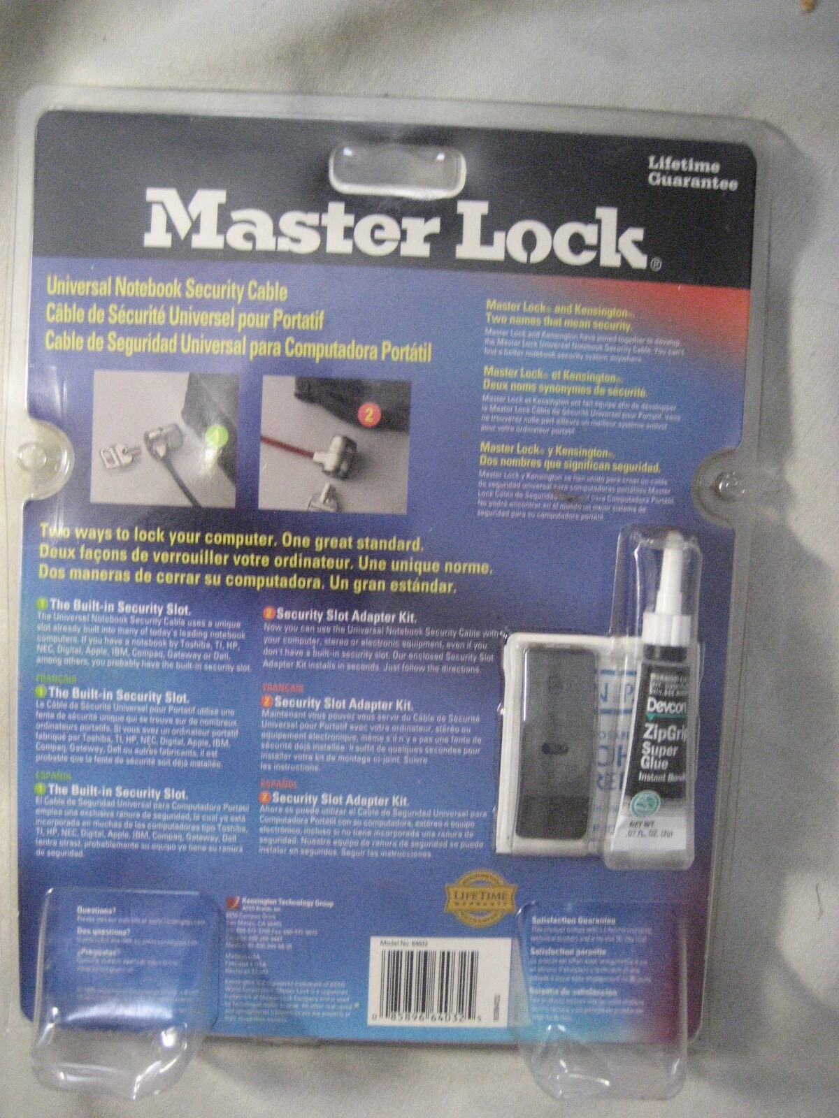 Master Lock 64032 Universal Notebook Security Cable New/Other