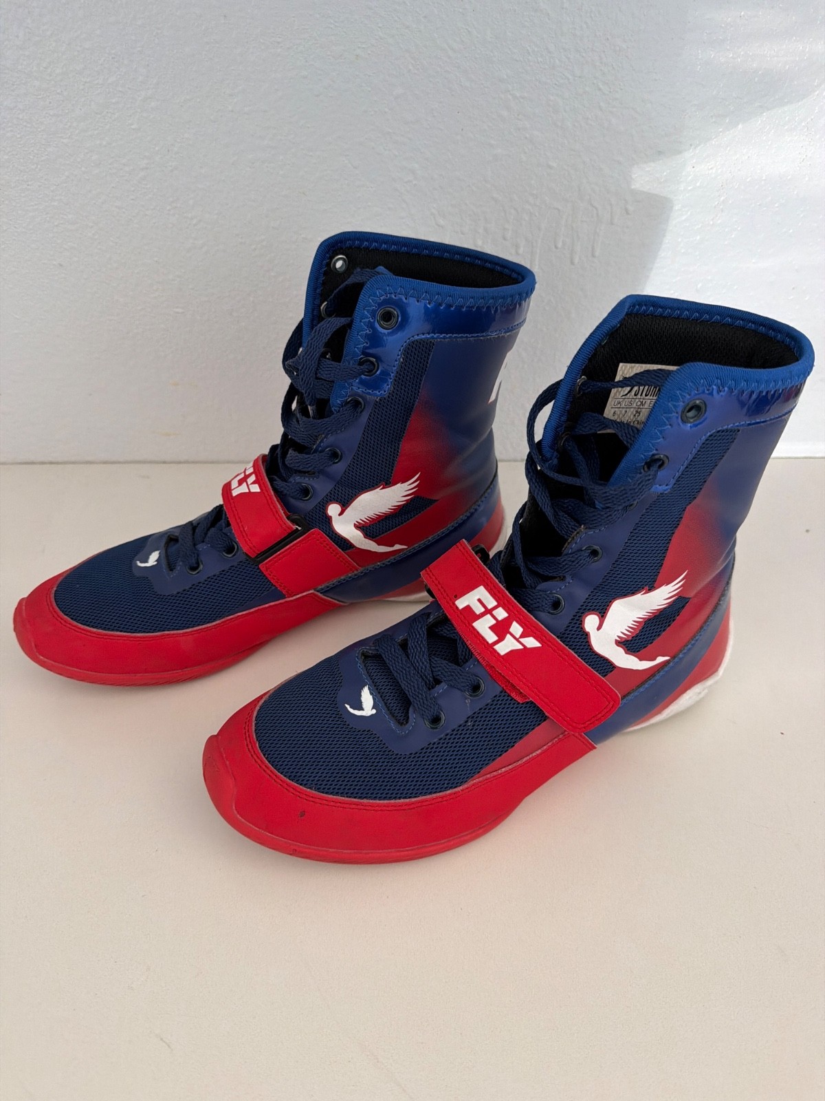 FLY STORM BOXING BOOTS SIZE (7US) 🔵⚪️🔴