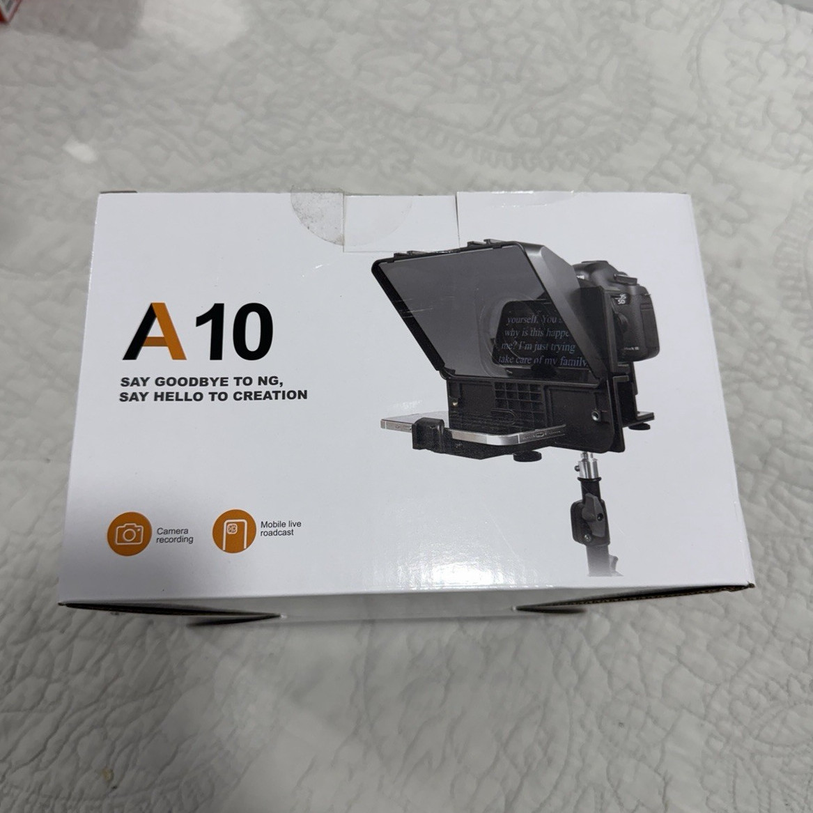 A10 Teleprompter Kit for Camera/Phone/Tablet w/ Monitor, Hood & Manual