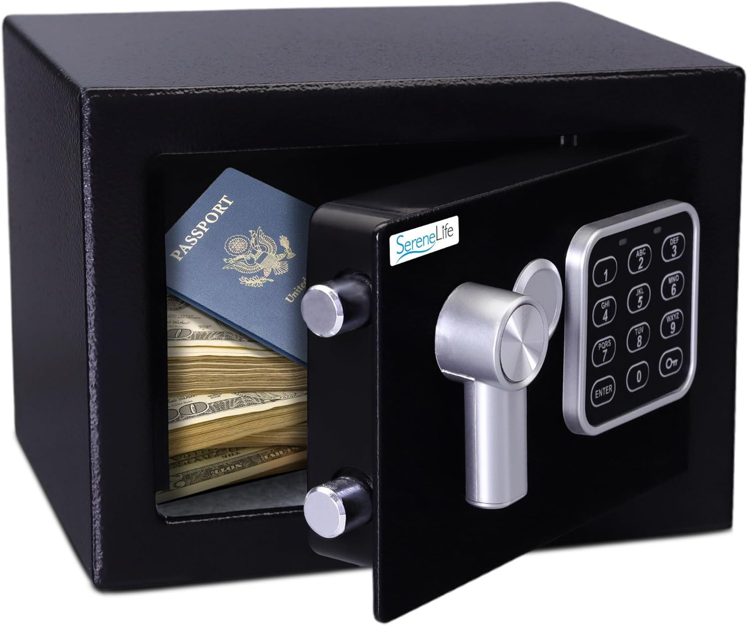 Premium Steel Digital Safe Box - 9.1" x 6.7" x 6.7" | Secure Storage for Cash, F