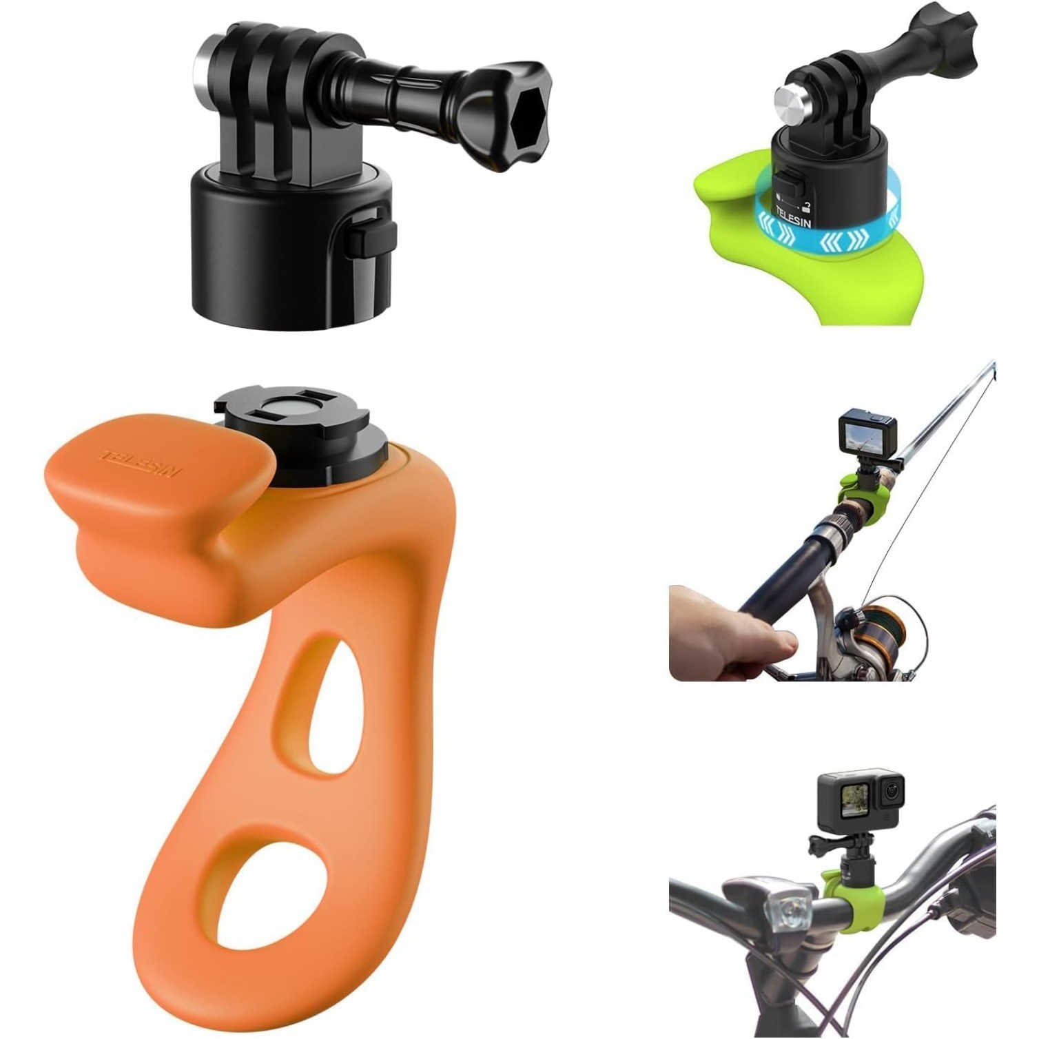 Quick Release 360 Mount Wrap Band for GoPro 8 10-13 Insta360 X5 X4 Ace Pro DJI