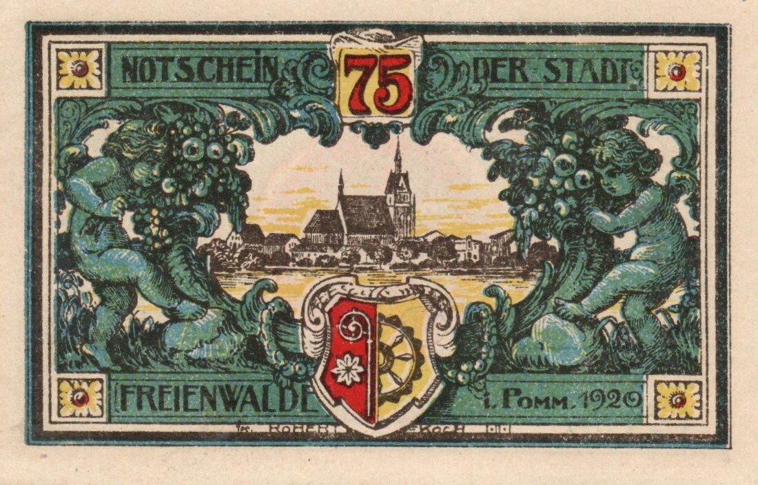 Notgeld Freienwalde (Poland) 75 Pfennig GRA385 3c 2/2