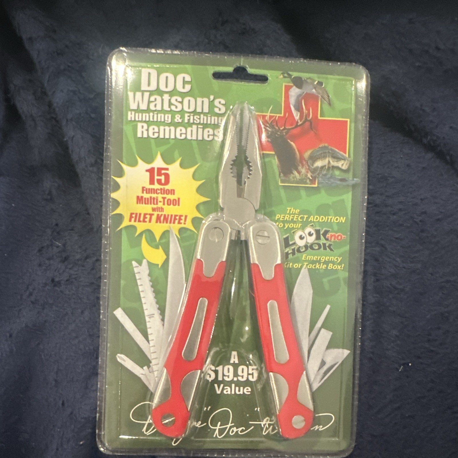 Doc Watson's 15 Function Multi-Tool w/ Filet Knife, Stainless Steel