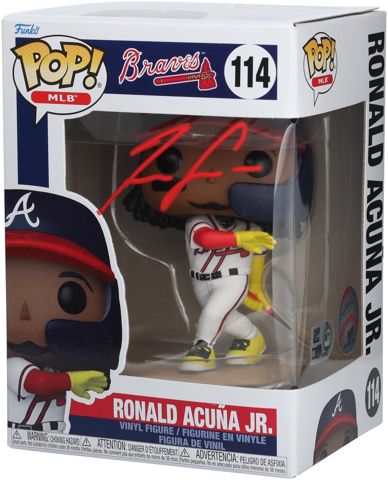 Ronald Acuna Jr. Atlanta Braves Autographed Funko Pop! Vinyl Figurine