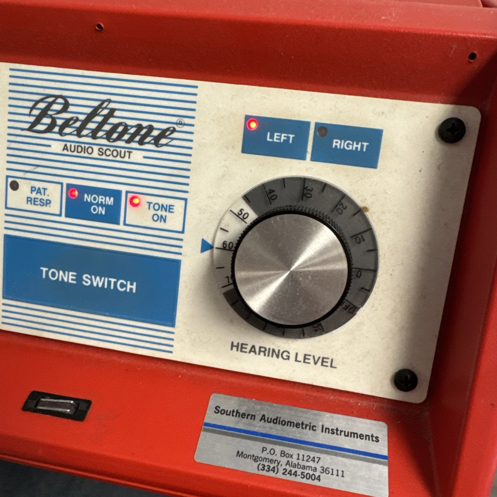 Beltone Audio Scout Audiometer w/ Headphones Medical Hearing Tone Generator