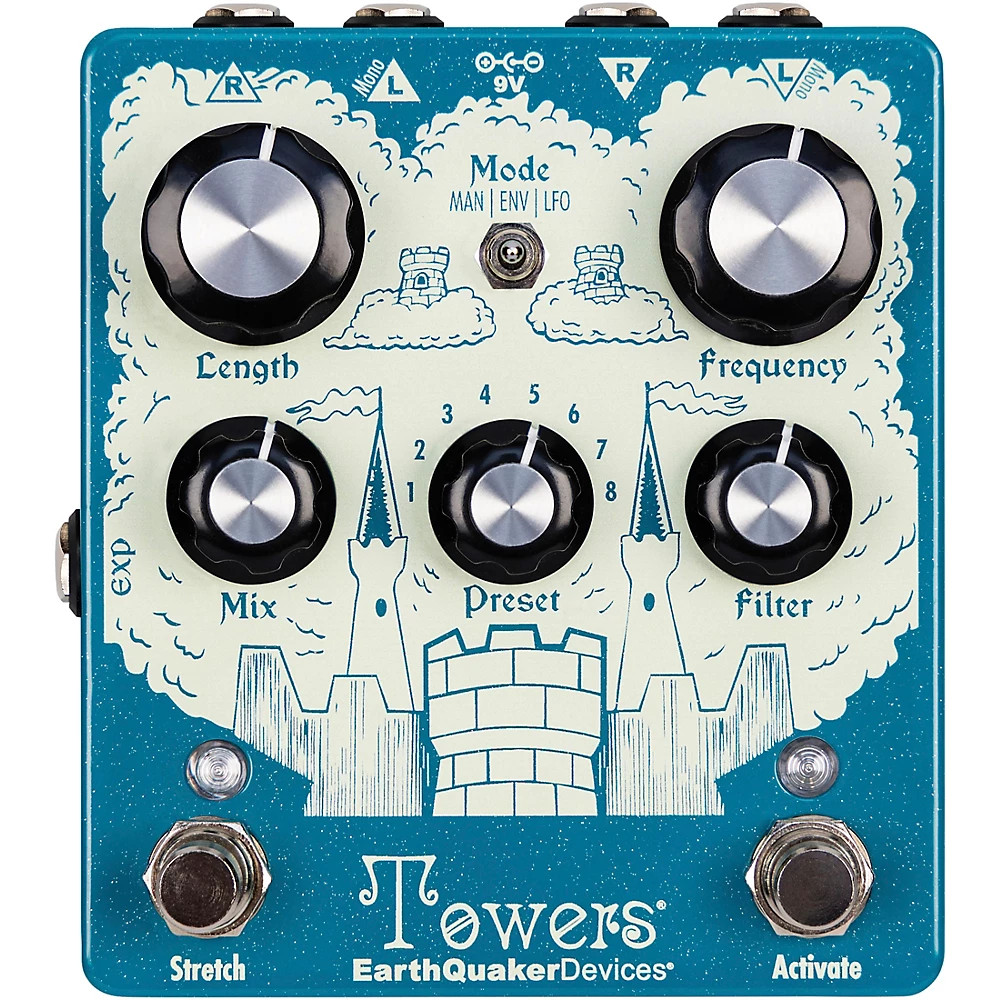 EarthQuaker Devices Towers Soundscape Generator Stereo Reverberant Filter Pedal