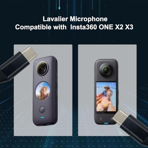 Lavalier Stereo Clip-on Microphone Condenser USB-C for Android, Compatible